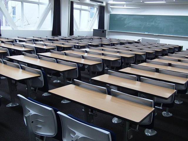 university computer science lecture hall students
