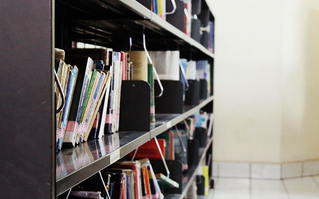 students studying campus library modern