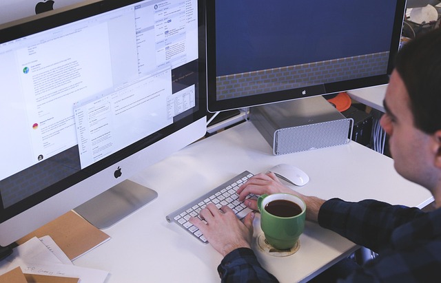professional working cybersecurity computer screens