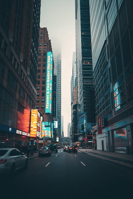 winter city street canadian downtown
