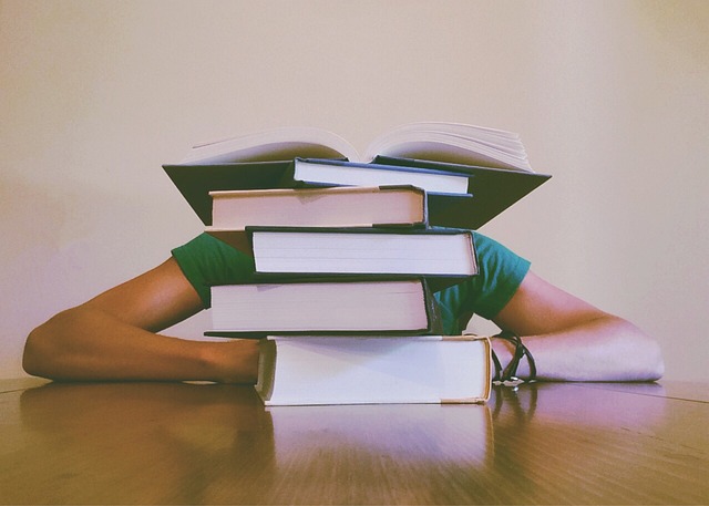 students studying campus library modern