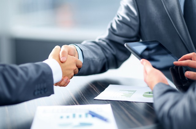 professional business meeting handshake office